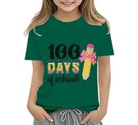 Maskjuwio Toddler Boy Girl Summer Clothes First Day of School Shirt In My Pre School Shirt Toddler Kindergarten Shirts Girls Fashion, verde, 10-11Years