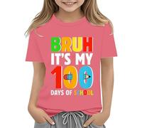 Maskjuwio Toddler Boy Girl Summer Clothes First Day of School Shirt In My Pre School Shirt Toddler Kindergarten Shirts Bluse 52 Damen, Rosa., 4-5 años