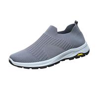 Maskjuwio Zapatos ortopédicos para hombre, transpirables, antideslizantes, para senderismo, entrenadores, ligeros, suela suave, talla 39-44, gris, 41 EU