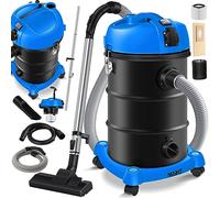 Masko® 6IN1 Aspirador Industrial en seco y húmedo de Cenizas 2300W + Toma de Corriente Función de soplado en seco y húmedo | sin Bolsa, Azul