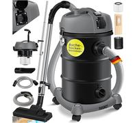 MASKO® Aspiradora industrial 6 en 1, aspiradora húmeda y seca, 2300 W + enchufe, función de soplado, aspiración en seco y en húmedo, aspiradora industrial con y sin bolsa, sin bolsa, color gris