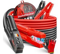 MASKO® Cable de arranque para motores de gasolina y diésel, 6/12/24 V, cable de arranque de cobre, incluye guantes y bolsa de transporte, 2 x 6 m/50 mm², 3000 amp