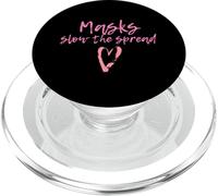 Masks Slow The Spread Cute Pink Heart Face Mask For Girls PopSockets PopGrip para MagSafe