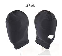 Masks Unisex Adultos Negro Transpirable Face Cover Spandex Costume Hood Mask Cosplay Game Toy para Halloween Masquerade Talla Única