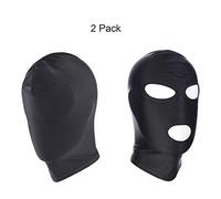 Masks Unisex Adultos Negro Transpirable Face Cover Spandex Costume Hood Mask Cosplay Game Toy para Halloween Masquerade Talla Única