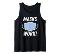 Masks Work Wear a Face Mask & Social Distance & Hygiene Camiseta sin Mangas
