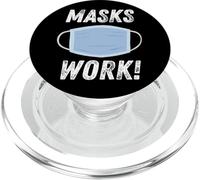 Masks Work Wear a Face Mask & Social Distance & Hygiene PopSockets PopGrip para MagSafe