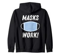 Masks Work Wear a Face Mask & Social Distance & Hygiene Sudadera con Capucha