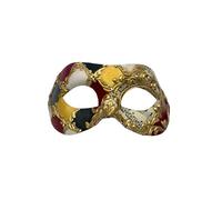maskshop Venice Máscara veneciana de notas musicales, máscara de lujo con detalles barrocos dorados - Máscara de mascarada para carnaval, baile y teatro
