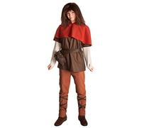Maskworld Disfraz de hija de ladronja - túnica, pantalones con cordones en las piernas, camisa, gugel, cinturón y bolsa - Alta calidad - Tamaño: M - Disfraz para carnaval, fiestas temáticas y fiestas