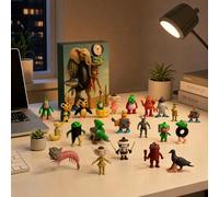 Maslasee Juego de 24 figuras de color rojo cerebro, figuras de juguete de Tung Tung Tung Sahur - Material ABS de alta calidad, figuras divertidas de Internet para fans de todas las edades