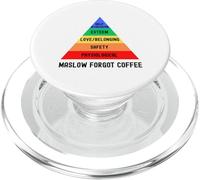 Maslow olvidó el café, la jerarquía de necesidades de Maslow PopSockets PopGrip para MagSafe