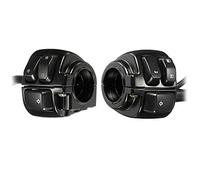 MASO 1 par de interruptores de control de manillar de motocicleta de 25 mm de color negro con botón de encendido y apagado para Harley Softail, Dyna, Sportster 883, 1200, V-Rod 1996-2012