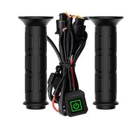 MASO 2 empuñaduras calefactadas para motocicleta, ajuste inteligente de temperatura de 3 velocidades, para ATV de 12 V con diámetro de manillar de 2,2 cm, color negro