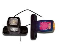 Maso 2 Luces de Posición Laterales Traseras, 4 LED, Rojo, Ámbar, Blanco, para 12 V Coche Camión Remolque
