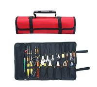 Maso Bolsa de herramientas portátil con 22 bolsillos, lona Oxford 600D, bolsa de transporte, fácil almacenamiento, portátil, ideal para manualidades, reparadores (rojo)