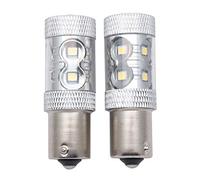 Maso - Bombillas de freno LED de 12 V 1156 con lente de proyector BA15S P21W 6000 K, color blanco súper brillante Canbus sin errores, luz de marcha atrás, luces de freno, luces traseras (paquete de 2)