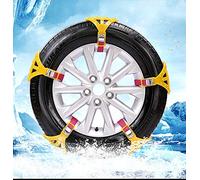 MASO Cadenas de nieve de 8 piezas de cadenas de nieve antideslizantes para neumáticos portátiles de tracción de emergencia para neumáticos de coche universal para neumáticos de ancho 165-285 mm