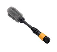 MASO Cepillo de rueda de alta presión, cepillo de lavado de coche con mango largo, cepillo de limpieza de cerdas suaves de rotación manual de 360°