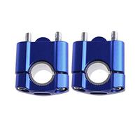 MASO Elevadores universales para manillar de motocicleta, de aleación de aluminio, de 22 mm, 28 mm, abrazadera duradera, color azul