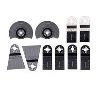 Maso - Juego de accesorios oscilantes (10 piezas, multiherramienta, con hojas de sierra oscilante y hojas de sierra bimetálicas y acero de alto carbono