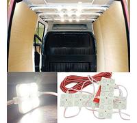 MASO Kit de 40 luces LED para interior de coche, lámpara de lectura ultrabrillante, lente de proyecto, luz de trabajo para camión, kit de coche, vehículo, autocaravana, lámpara de techo (CC 12 V,