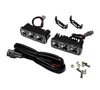 MASO - Luz de circulación diurna - 2 x 3 LED de alta potencia para coche blanco DRL luz antiniebla impermeable 12 V