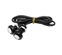 Maso Ojos de Águila LED, 2 Piezas 12V 9W Coche de Circulación Diurna DRL Luz Trasera Lámpara de Respaldo de Marcha Atrás con Tornillo para Motocicletas, Color Blanco