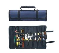 Maso Oxford 600D - Bolsa de herramientas portátil con 22 bolsillos para guardar fácilmente y portátil, ideal para manualidades, bricolaje, reparadores, color negro