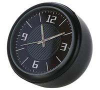 Maso Reloj de cuarzo redondo para salpicadero, rejilla de ventilación, decoración de coche, color negro