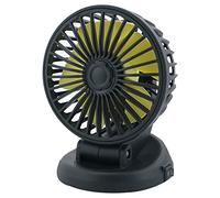 MASO Ventilador de coche para encendedor de cigarrillos de 12 V, ventilador de coche de ajuste multiángulo, ventilador portátil de bajo ruido, para coches, SUV, furgonetas, camiones