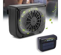 MASO - Ventilador Portatil Coche, Mini aire acondicionado de energía solar, ventilador frío para ventana de coche, color negro