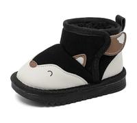 MASOCIO Botas Bebe Niño Niña Invierno Patucos Botines Botitas Botin de Nieve Bebé Zapatillas Casa Respetuosas Zapatos Respetuoso Negro (Talla Fabricante: CN 19) EU 21.5