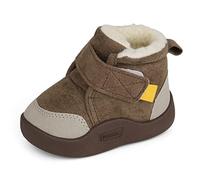 MASOCIO Botas Bebe Niño Niña Invierno Patucos Botines Botitas de Nieve Bebé Zapatillas Casa Zapatos Primeros Pasos Marrón Talla 21 (Taglia Produttore: CN 18)