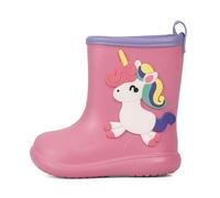 MASOCIO Botas de Agua Niña Botas Respetuosas Botas Lluvia Bebe Kids Rain Boots Impermeables y Antideslizante Talla 25 26 EU Rosa