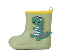 MASOCIO Botas de Agua Niño Niña Botas Respetuosas Botas Lluvia Bebe Kids Rain Boots Impermeables y Antideslizante Talla 30 EU Verde