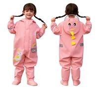 MASOCIO Chubasquero Niña Impermeável Criança Fato Capa Chuva Crianca Buzo Impermeable Infantiles Bebe Mono Macacao 6 Reutilizable Transpirable 5-7 Años Rosa