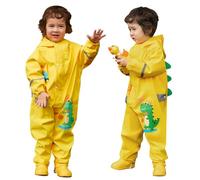 MASOCIO Chubasquero Niño Niña Impermeável Criança Fato Capa Chuva Crianca Buzo Impermeable Infantiles Bebe Mono Macacao 2 Reutilizable Transpirable 1-3 Años Amarillo