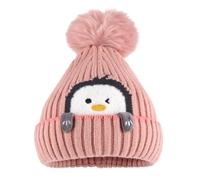 MASOCIO Gorro Bebe Niña Invierno Gorros Punto Sombrero Pompon 6 12 18 Meses Bebé 2 Termico Gorrito 1-3 Años Rosa
