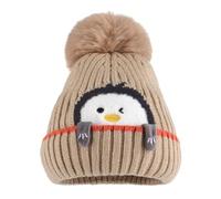 MASOCIO Gorro Bebe Niño Niña Invierno Gorros Punto Sombrero Pompon 6 12 18 Meses Bebé 2 Termico Gorrito 1-3 Años Caqui