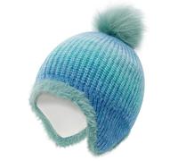 MASOCIO Gorro Niña Invierno Gorros con Orejeras 4 5 6 7 8 9 Sombrero Pompon Punto Termico Gorrito 3-10 Años Azul