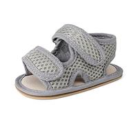 MASOCIO Sandalias de verano para bebés y niñas, antideslizantes, para el primer camino, Gris 1, 12-18 meses