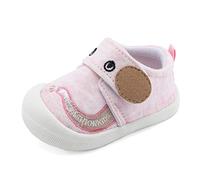 MASOCIO Zapatillas Bebe Niña Zapatos Primeros Pasos Niñas Deportivas Bebé Calzado Antideslizante Talla 18.5 Rosa (Talla Fabricante: CN 13)