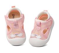 MASOCIO Zapatos Bebe Niña Verano Sandalias Primeros Pasos Bebé Zapatillas Respetuoso Calzado Respetuosas Antideslizante Talla 21.5 Rosa