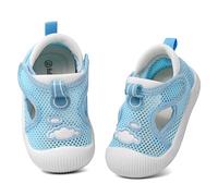 MASOCIO Zapatos Bebe Niño Niña Verano Sandalias Primeros Pasos Bebé Zapatillas Respetuoso Calzado Respetuosas Antideslizante Talla 21.5 Azul Claro