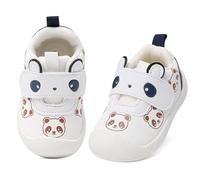 MASOCIO Zapatos Bebe Niño Niña Zapatillas Primeros Pasos Bebé Deportivas Respetuosas Calzado Respetuoso Antideslizante Blanco Negro (Talla Fabricante: CN 19) EU 21.5