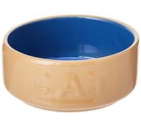 Mason Cash Cane & Blue - Cuenco de cerámica para Gatos de 13 cm, Capacidad de 400 ml, sin Punta, Apto para lavavajillas, congelador y microondas