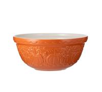 Mason Cash Cuenco para mezclar calabaza, tamaño 12, capacidad de 4 litros, cuenco de barro naranja otoñal con diseño de calabaza en relieve, perfecto para Halloween, Navidad, Acción de Gracias