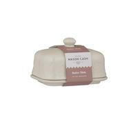 Mason Cash In the Meadow - Mantequillera con diseño floral en relieve, cerámica duradera, tapa hermética, capacidad para hasta 500 g de mantequilla, almacenamiento clásico de cocina y mesa (9 cm de