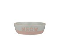 Mason Cash Pets Meow - Cuencos para Gatos | Juego de 2 | Capacidad de 300 ml Cada uno | Cuencos de cerámica para Mascotas de 13 cm con Acabado Resistente a la Cera y diseño en ángulo